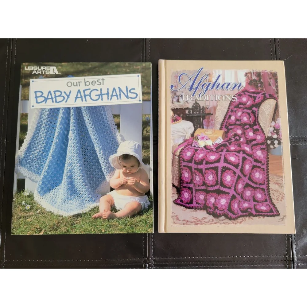 Crochet Pattern Book Bundle: Leisure Arts 2853 & Afghan Traditions